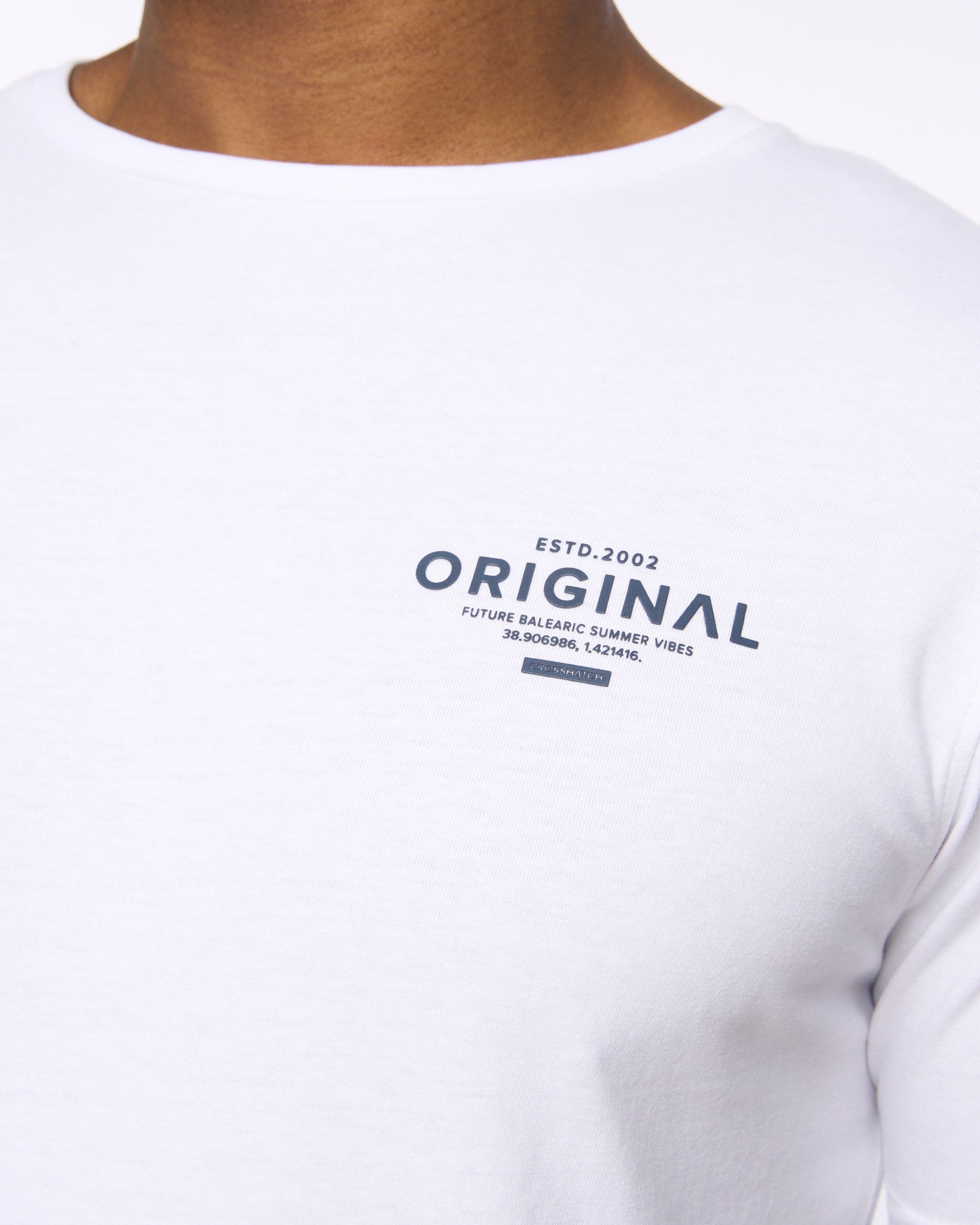 CROSSHATCH  MENS SUMMEVIBE TSHIRT WHITE