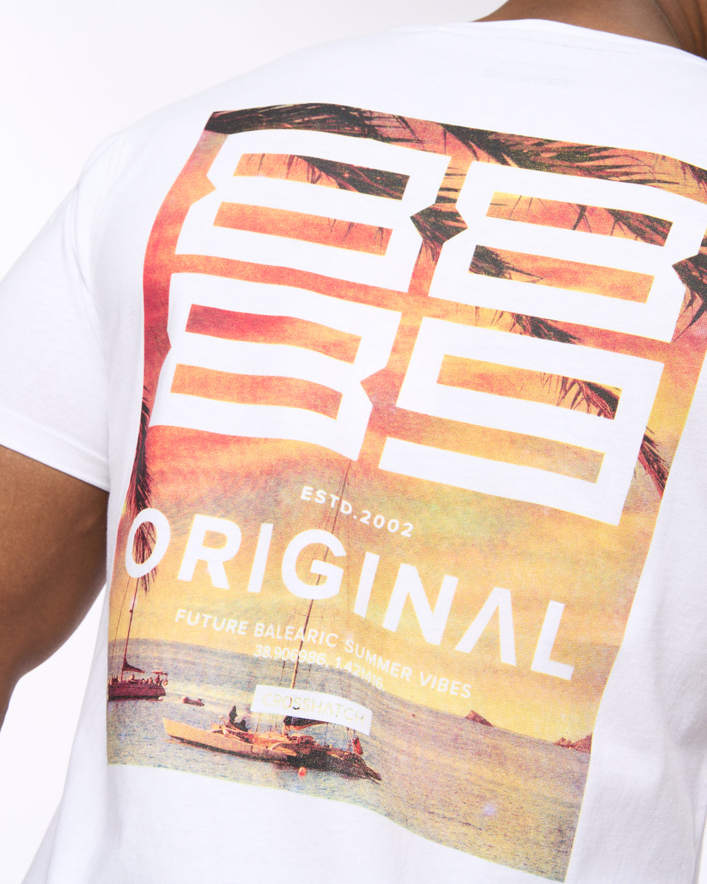 CROSSHATCH  MENS SUMMEVIBE TSHIRT WHITE
