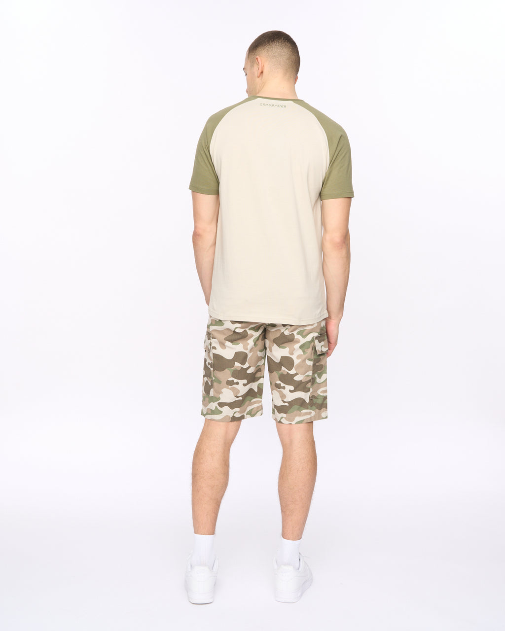 CROSSHATCH CAMTORT TSHIRT LIT STONE OLIVE