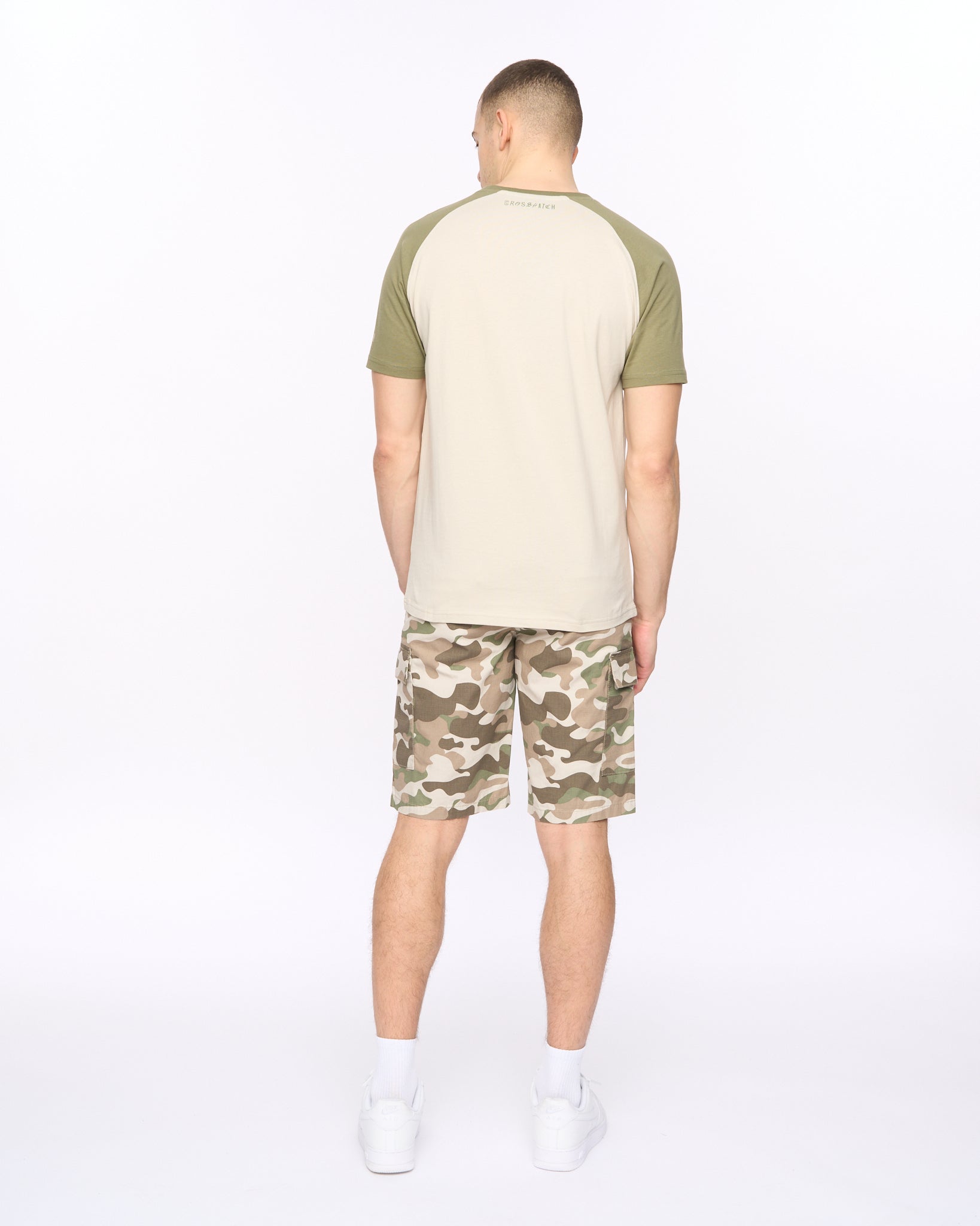 CROSSHATCH CAMTORT TSHIRT LIT STONE OLIVE
