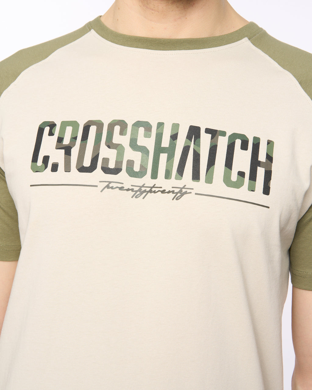 CROSSHATCH CAMTORT TSHIRT LIT STONE OLIVE