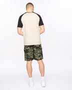 CROSSHATCH  CAMTORT TSHIRT LT STONE BLACK