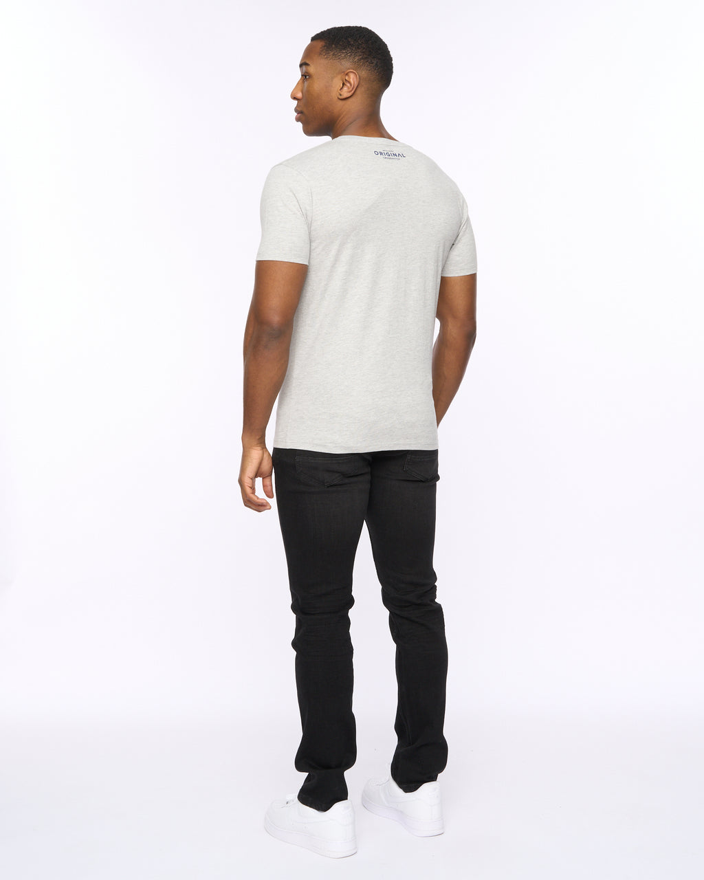 CROSSHATCH  MENS OFFAXIS TSHIRT GREY MARL