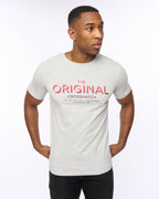 CROSSHATCH  MENS OFFAXIS TSHIRT GREY MARL