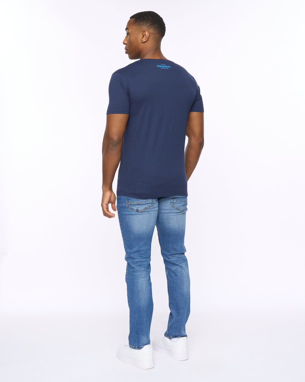 CROSSHATCH  MENS OFFAXIS TSHIRT NAVY