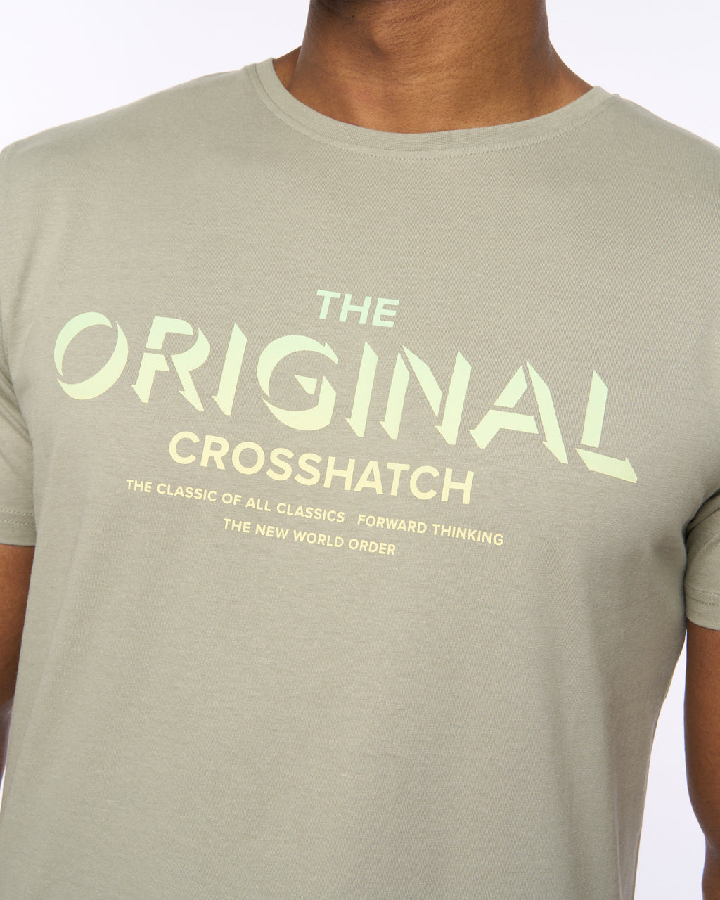 CROSSHATCH  MENS OFFAXIS TSHIRT SAGE