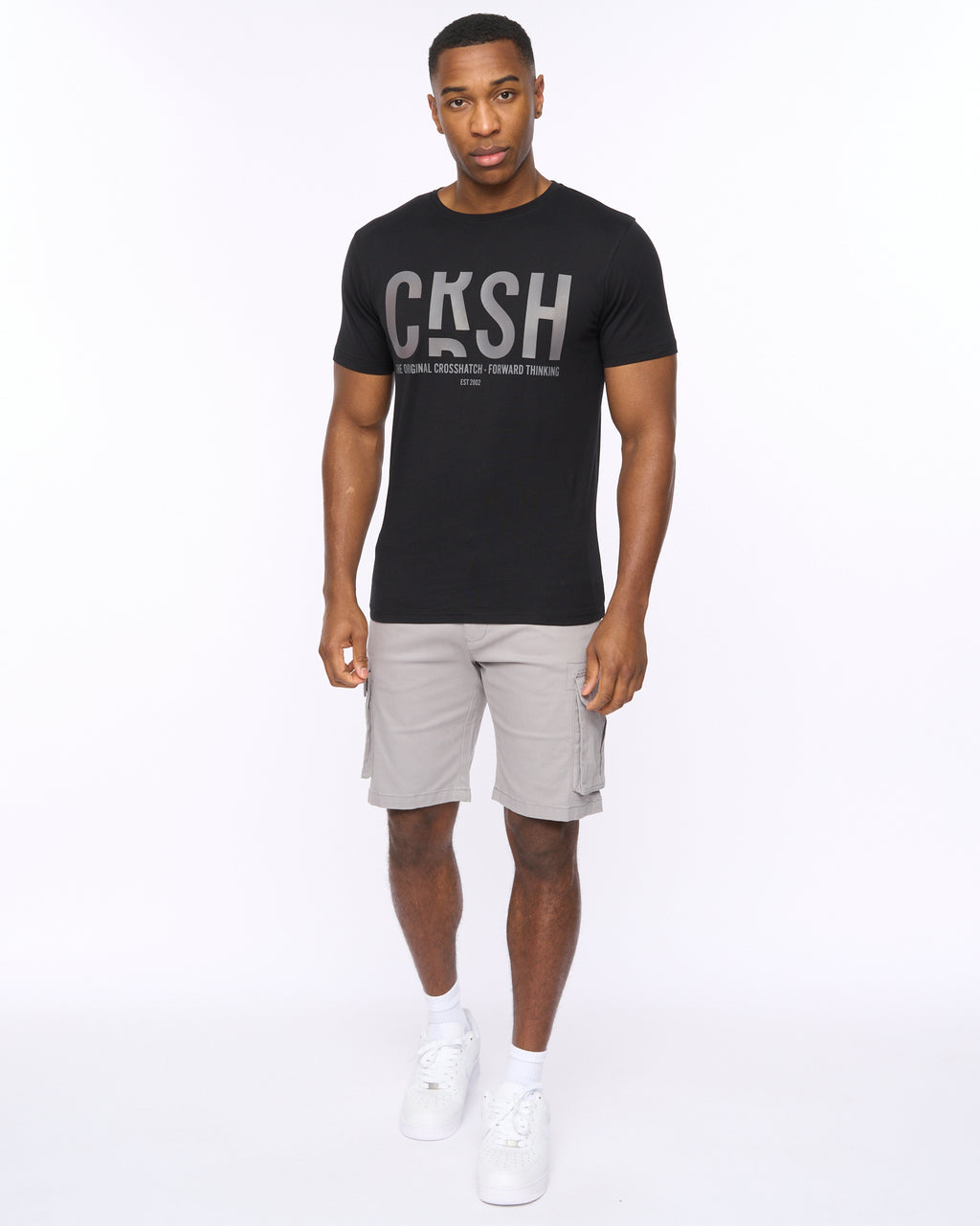 COSSHATCH  MENS SOLARI TSHIRT BLACK