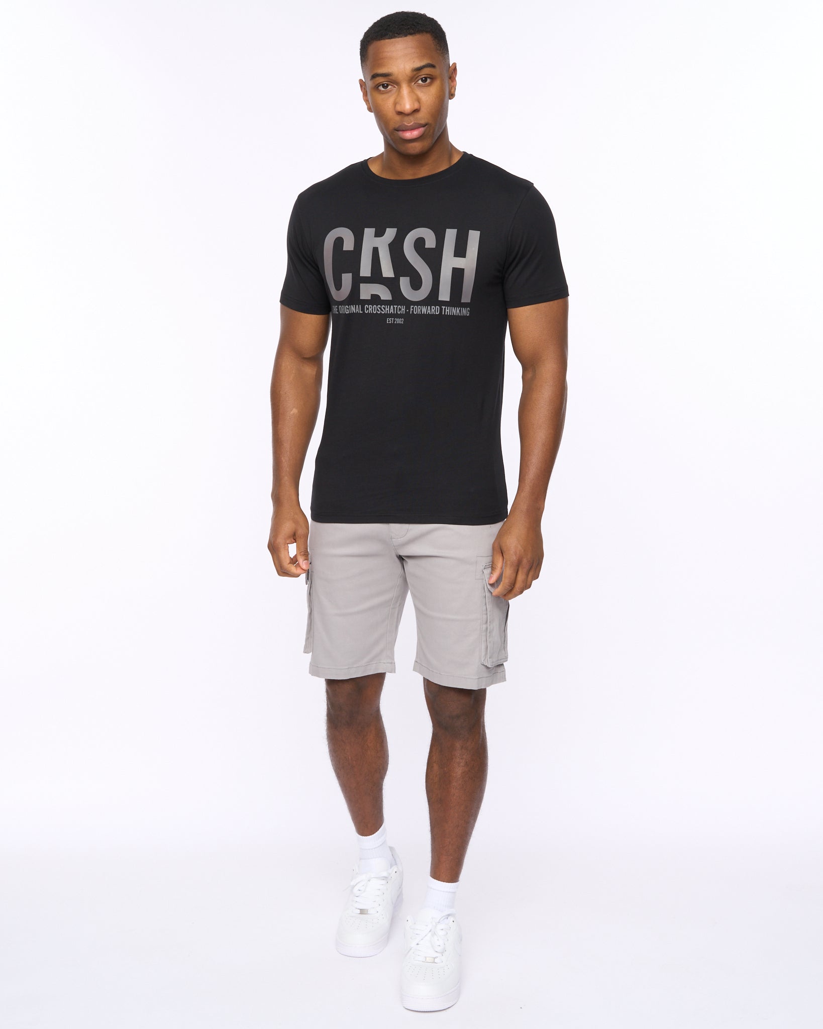 COSSHATCH  MENS SOLARI TSHIRT BLACK
