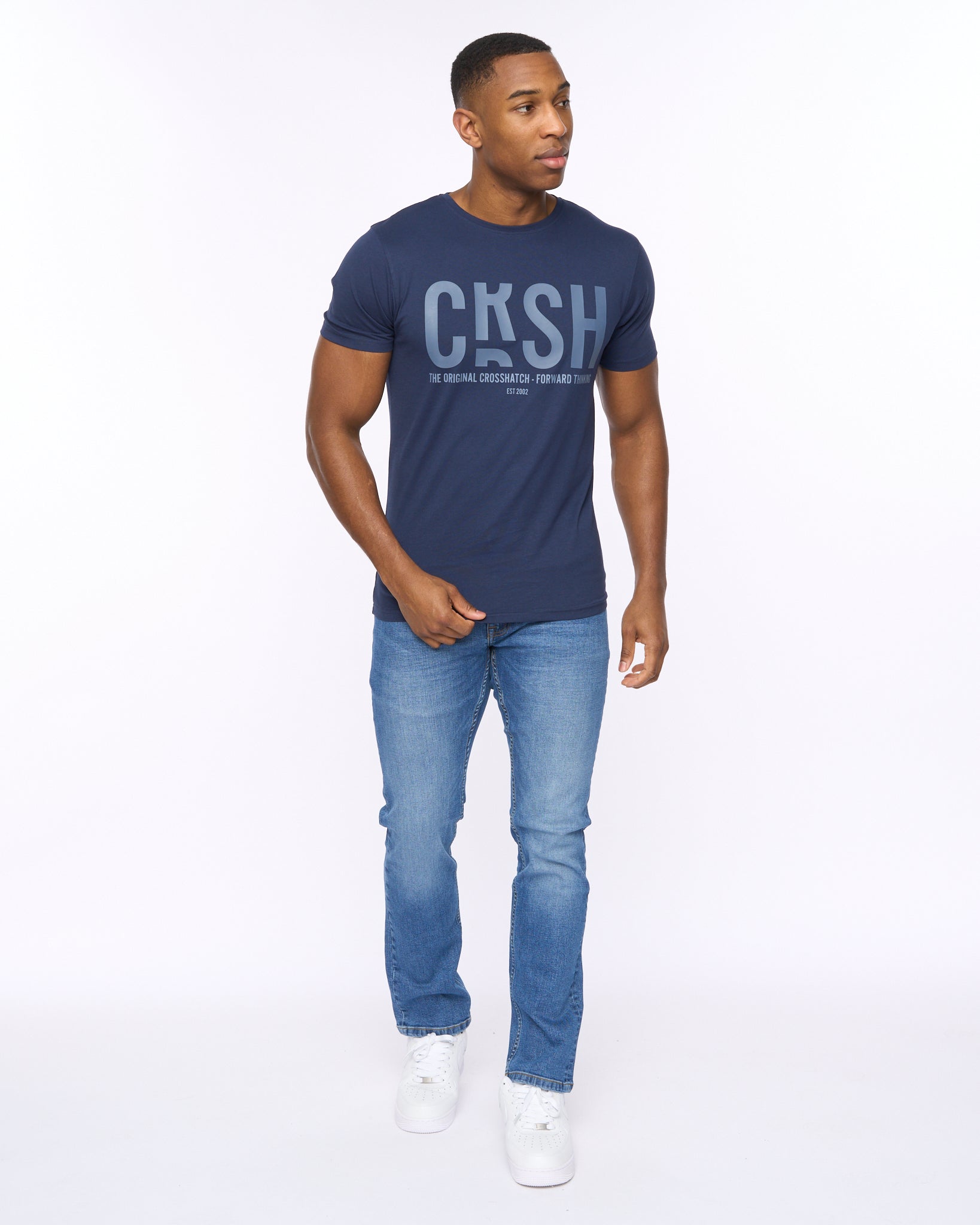 COSSHATCH  MENS SOLARI TSHIRT NAVY