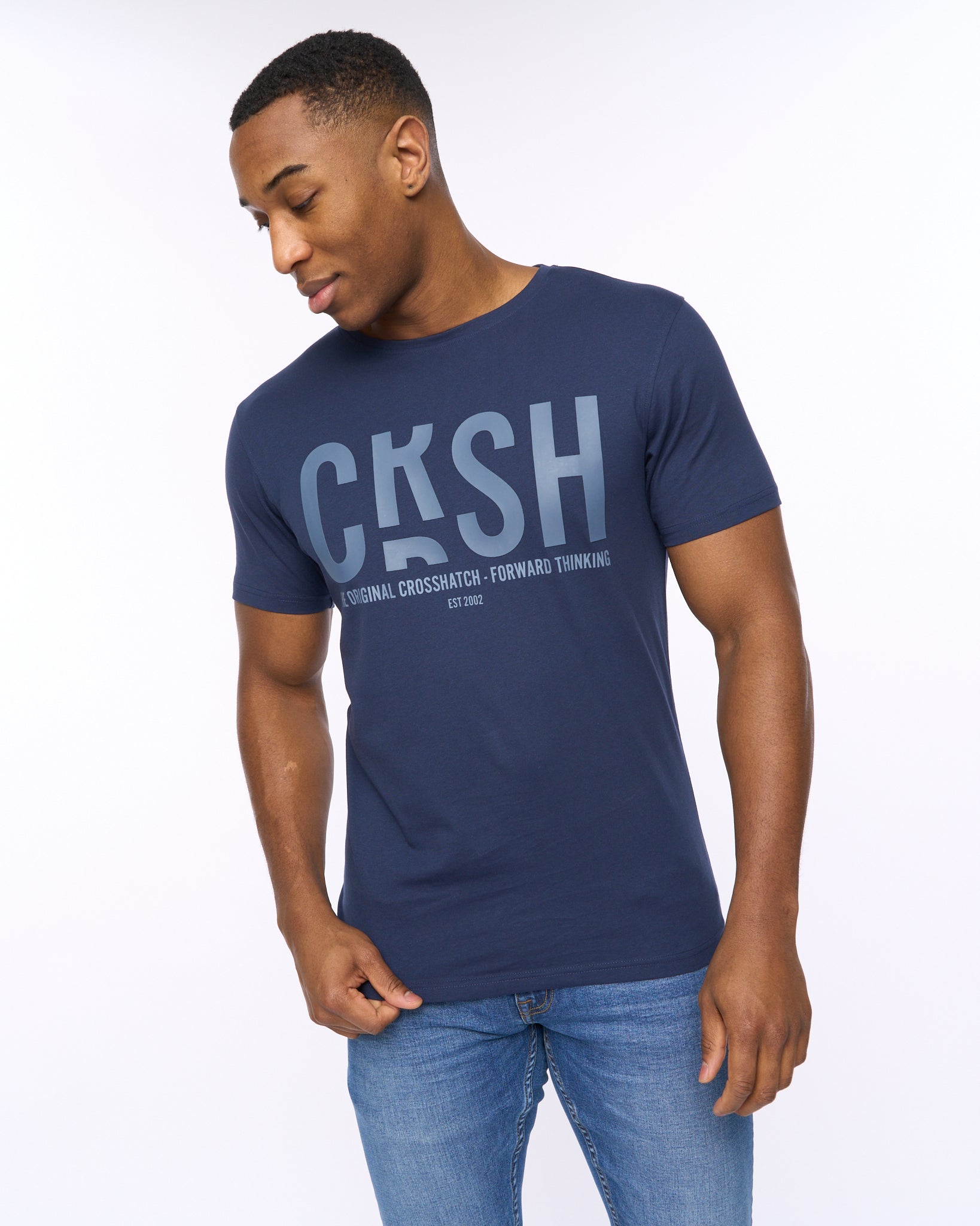 COSSHATCH  MENS SOLARI TSHIRT NAVY