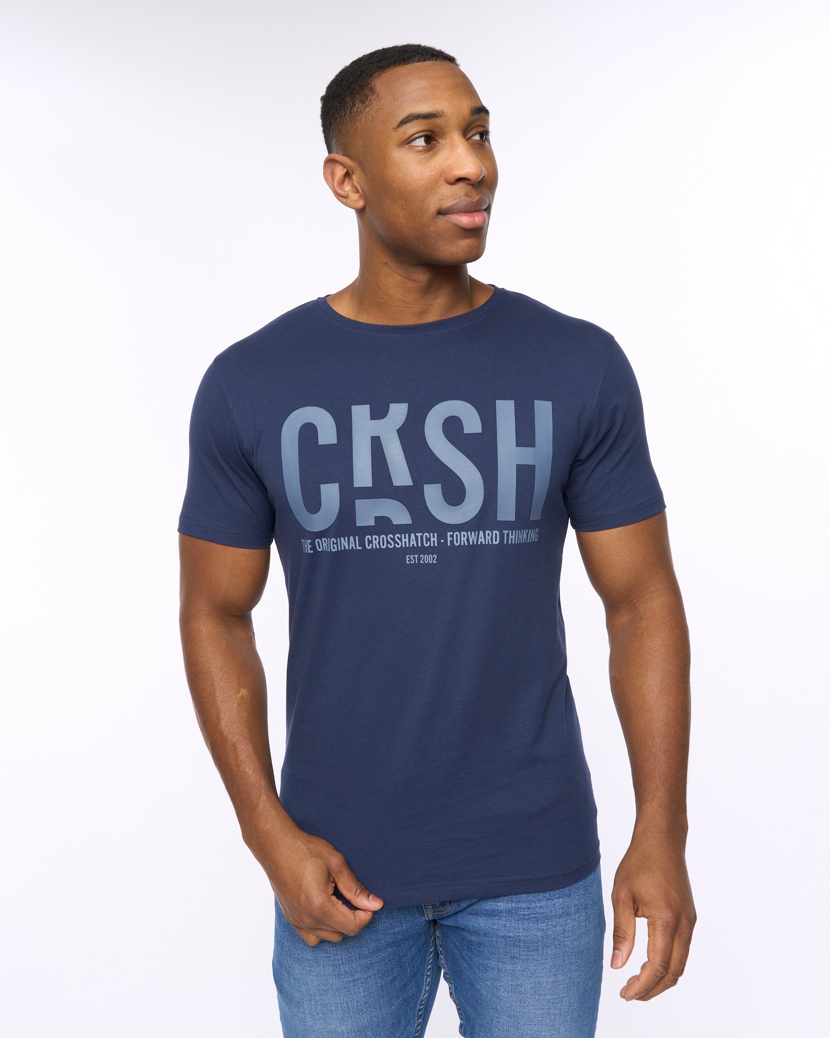 COSSHATCH  MENS SOLARI TSHIRT NAVY
