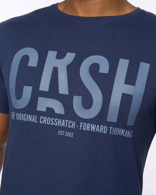COSSHATCH  MENS SOLARI TSHIRT NAVY