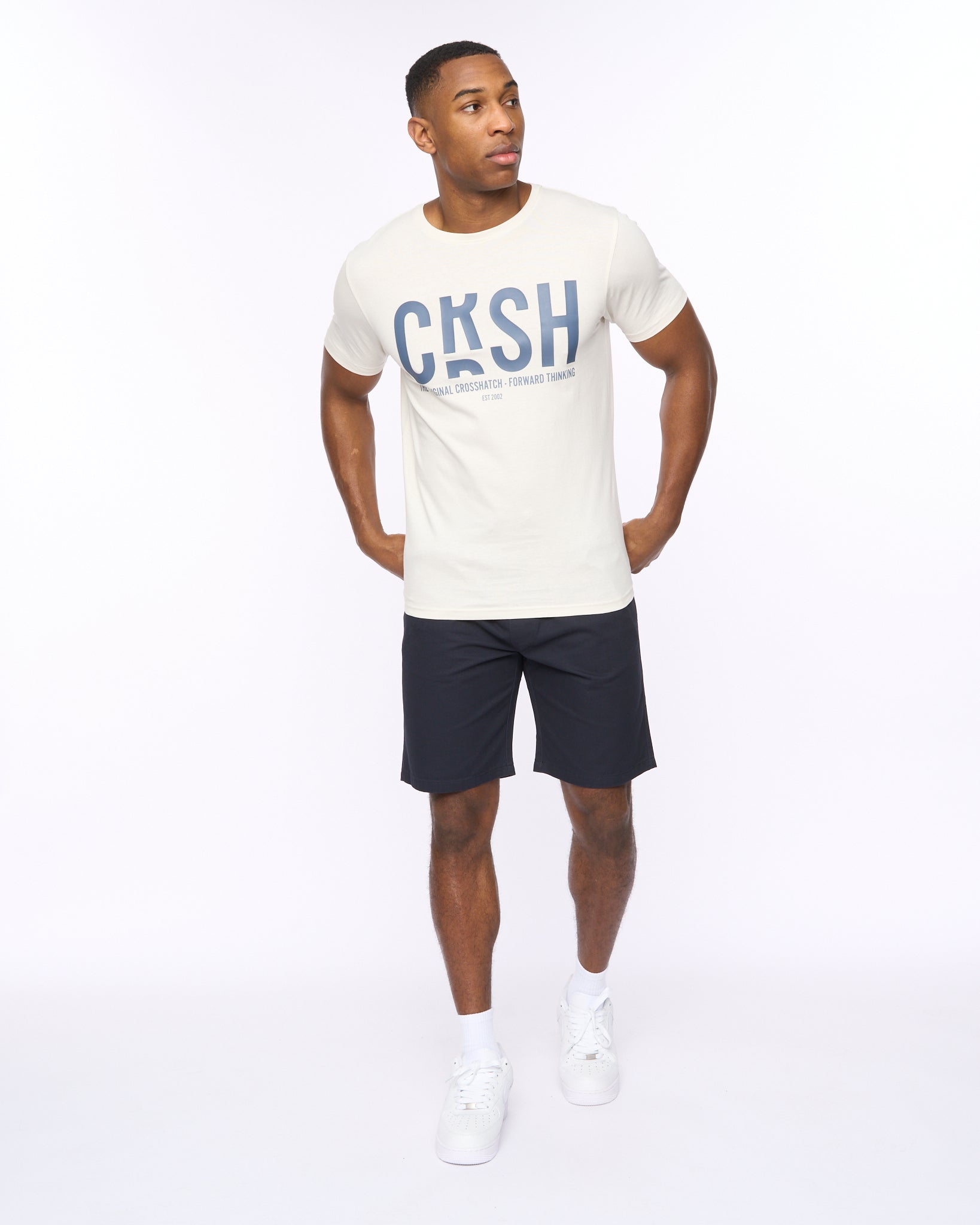 COSSHATCH  MENS SOLARI TSHIRT OFF WHITE