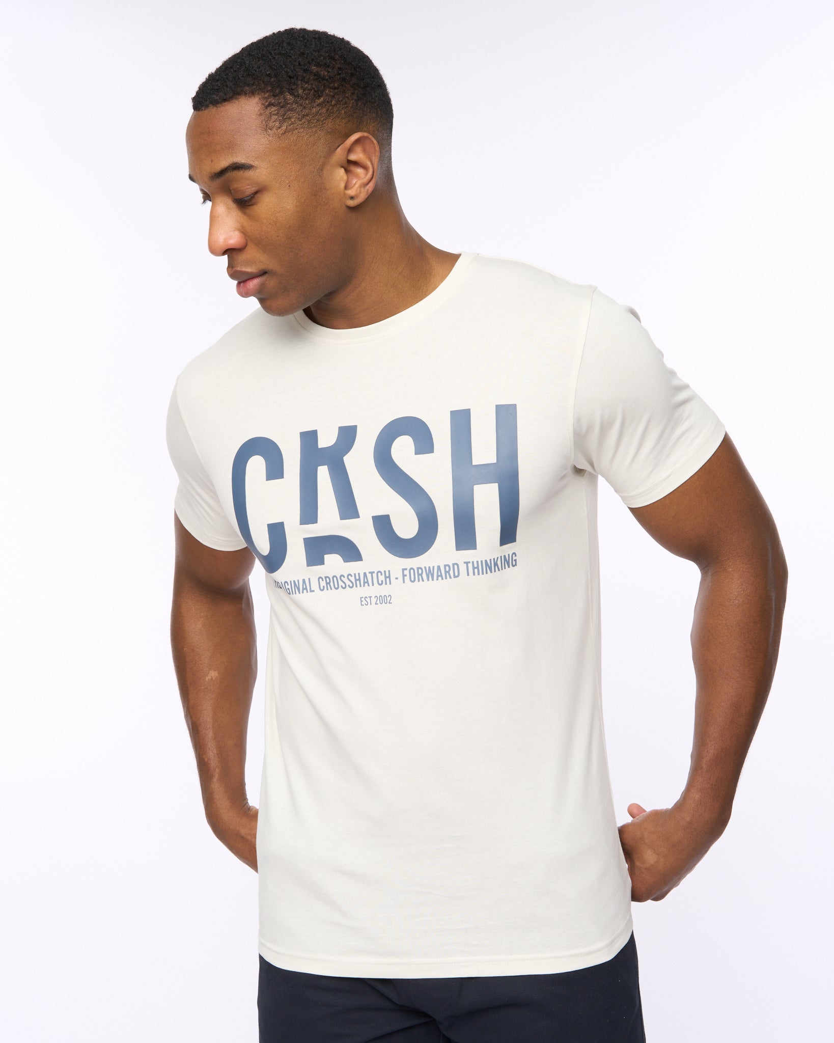 COSSHATCH  MENS SOLARI TSHIRT OFF WHITE
