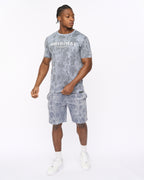 Mens Bardon Camo T-Shirt Steel Blue