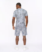 Mens Bardon Camo T-Shirt Steel Blue