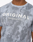 Mens Bardon Camo T-Shirt Steel Blue