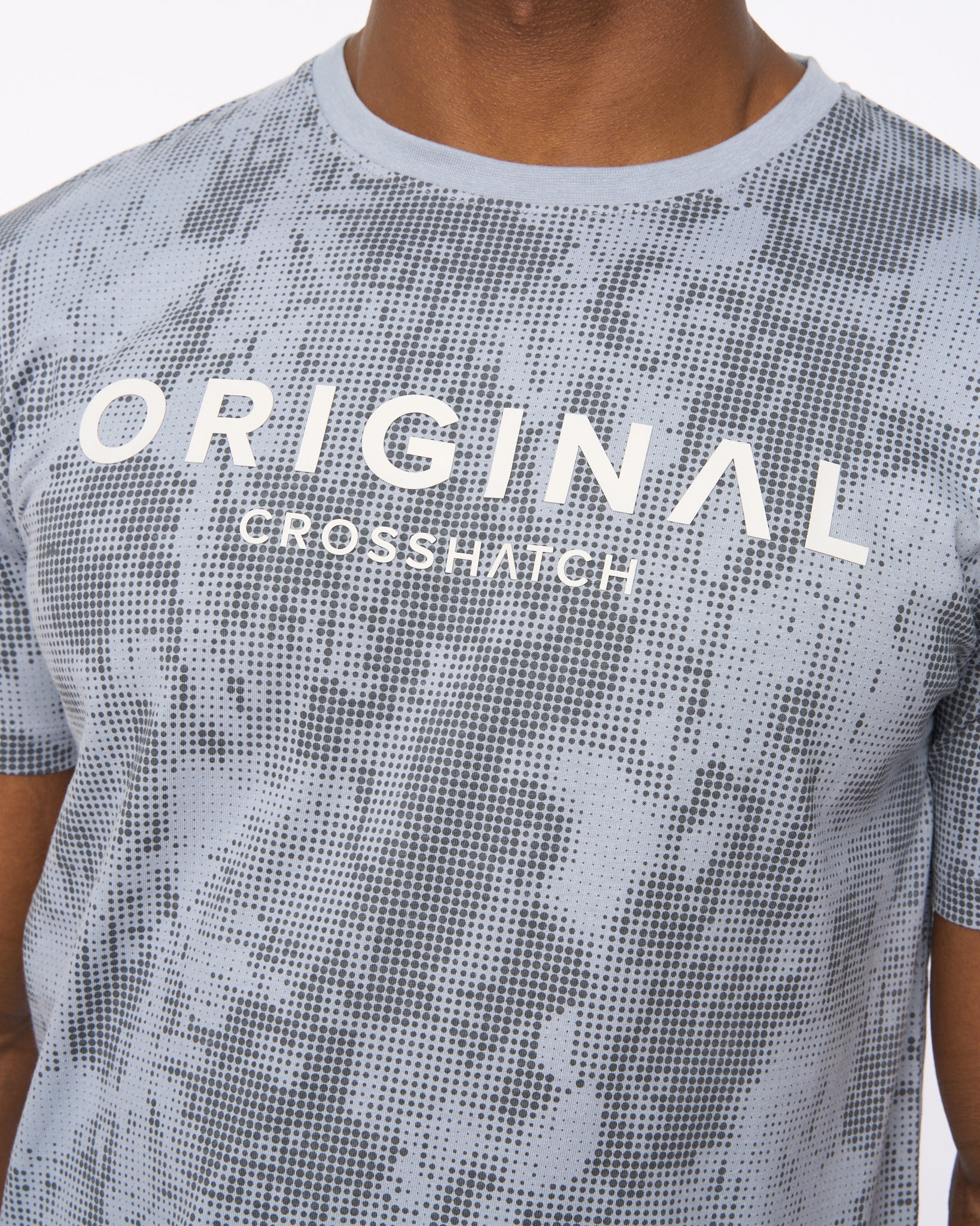 Mens Bardon Camo T-Shirt Steel Blue