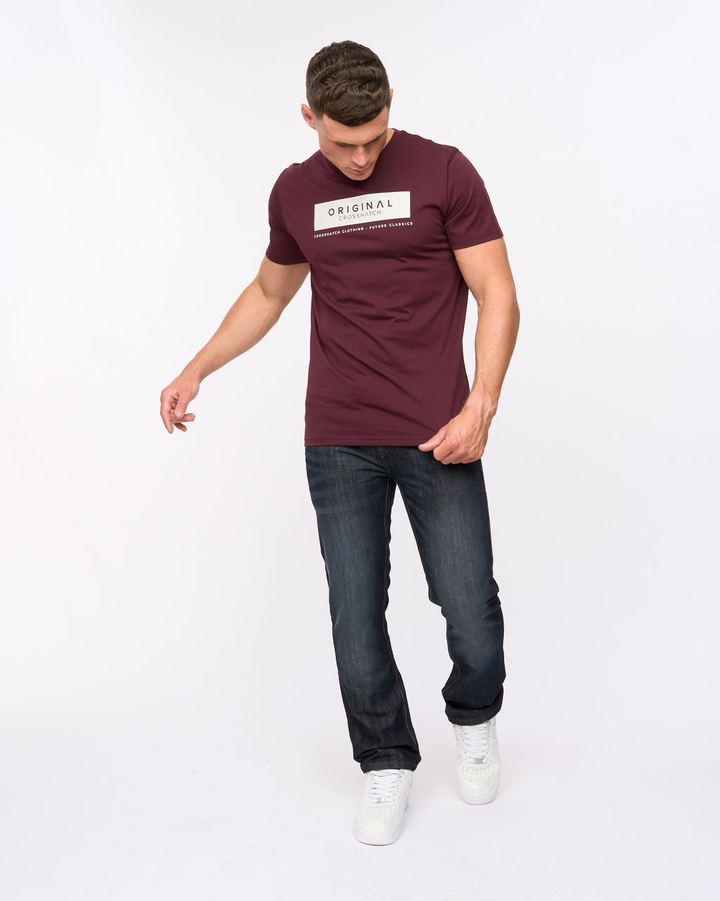 Crosshattch Techno Denim Jeans Dark Wash