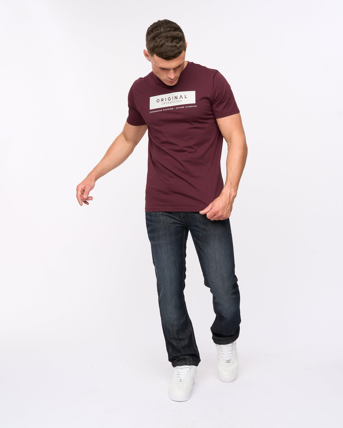 Crosshattch Techno Denim Jeans Dark Wash