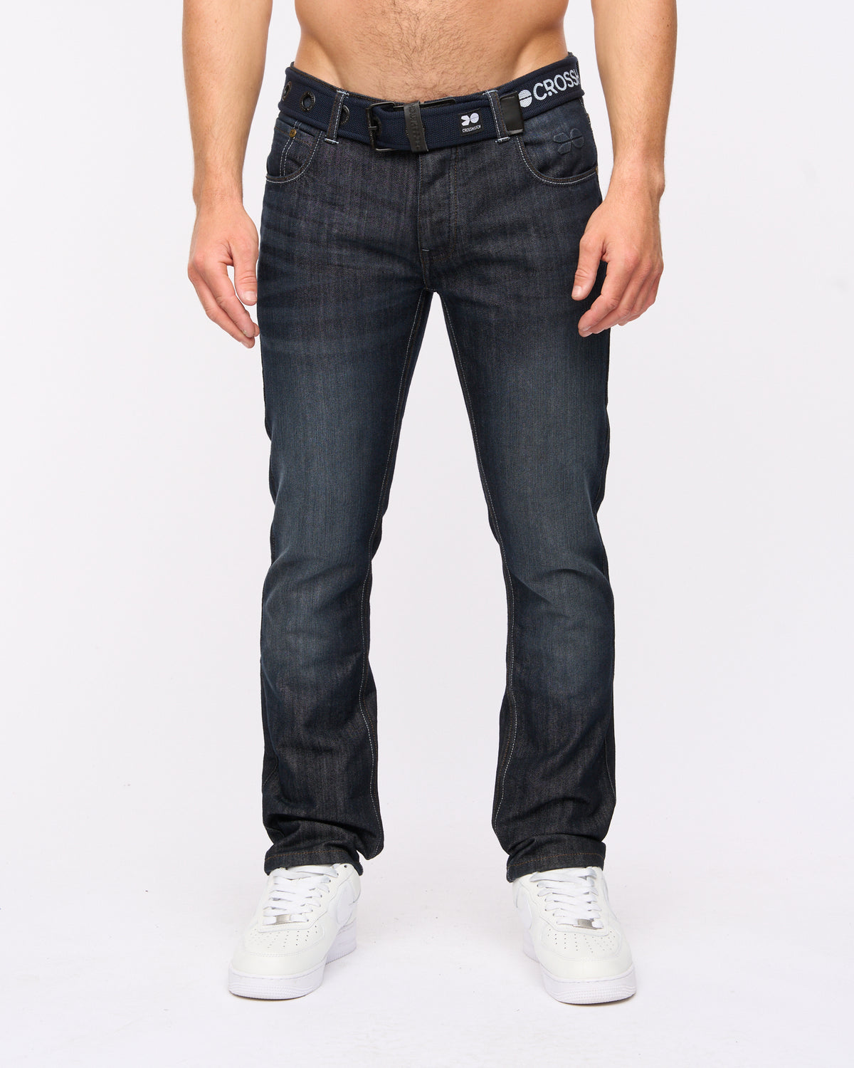 Crosshattch Techno Denim Jeans Dark Wash