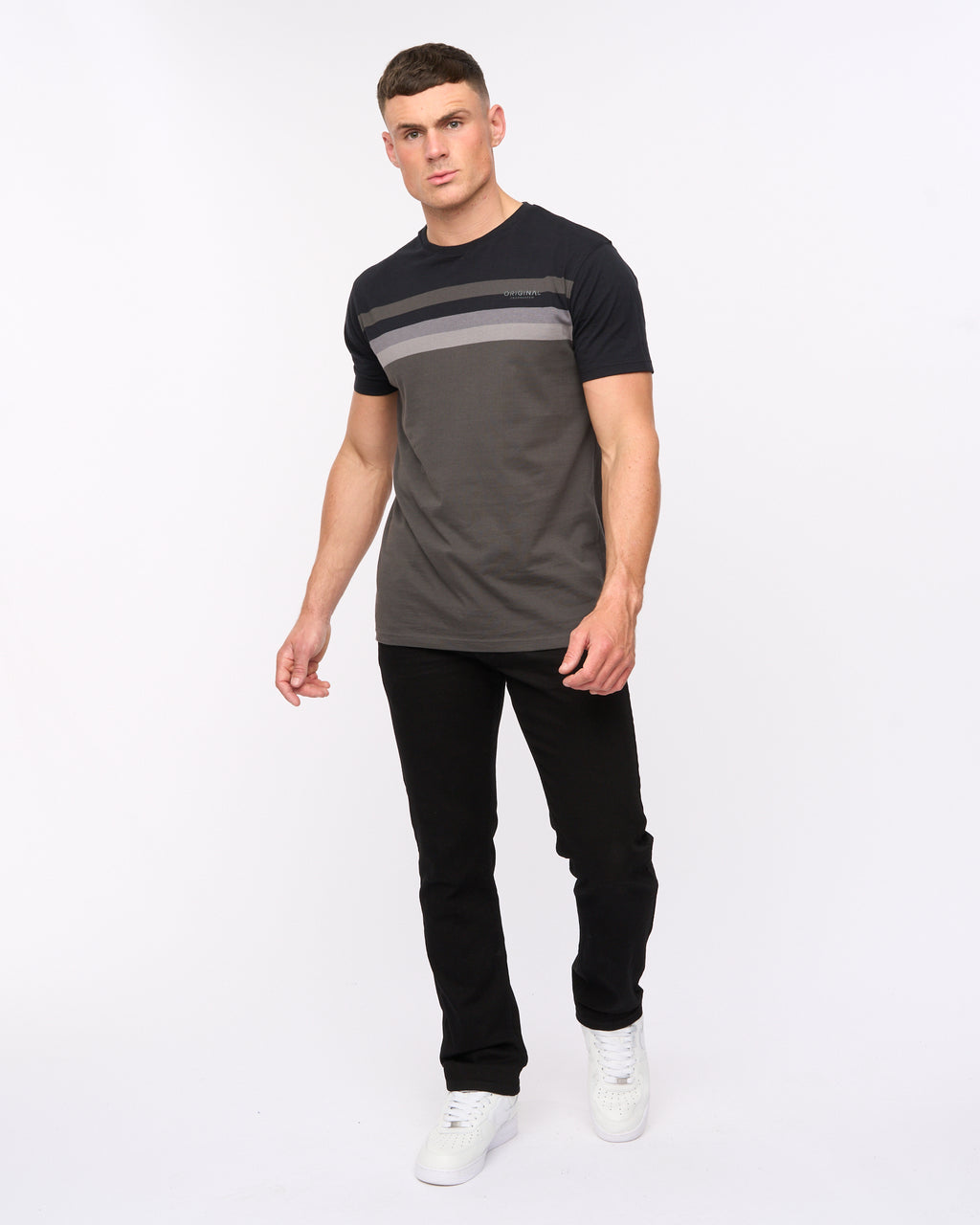Crosshatch Cadman Straight Jeans Solid Black