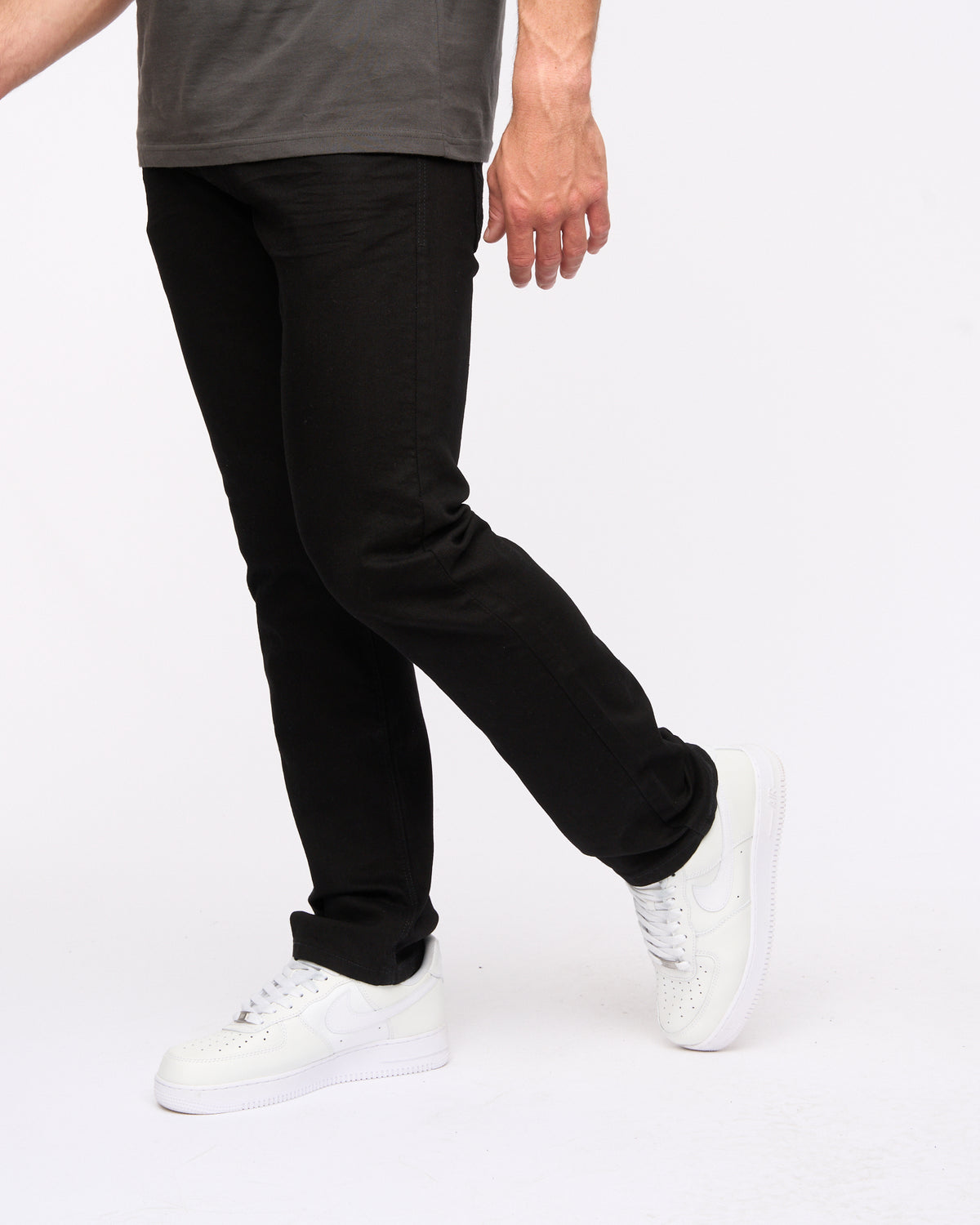 Crosshatch Cadman Straight Jeans Solid Black