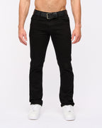 Crosshatch Cadman Straight Jeans Solid Black