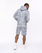 Bardon Camo Hoodie Steel Blue