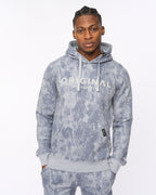 Bardon Camo Hoodie Steel Blue