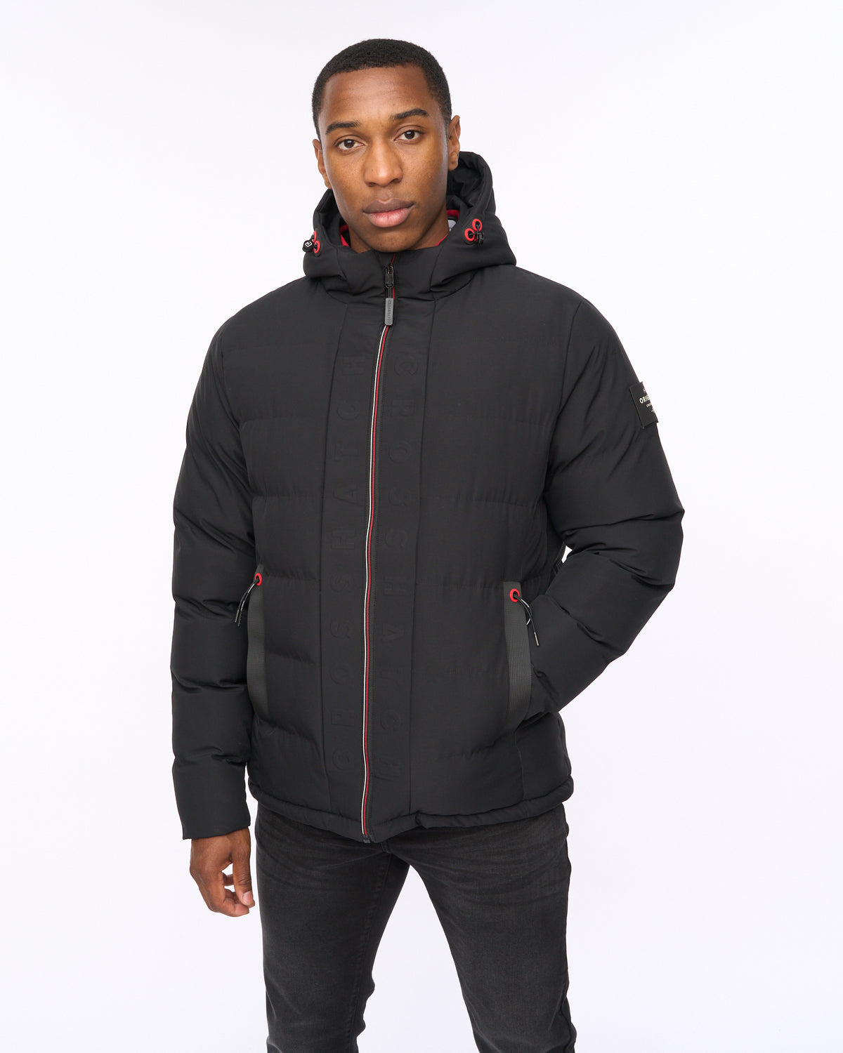 Crosshatch Kampnew Embossed Jacket Black