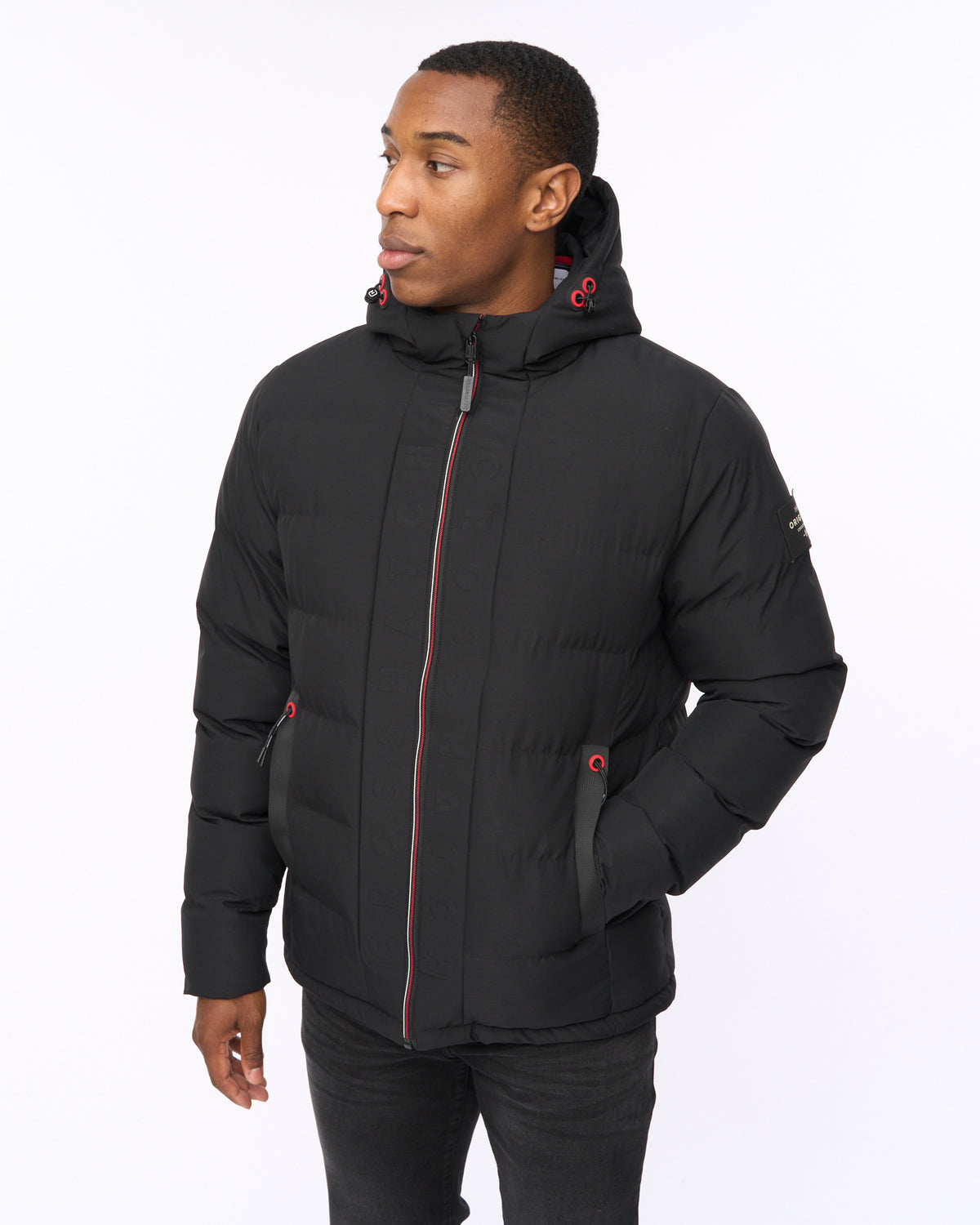 Crosshatch Kampnew Embossed Jacket Black
