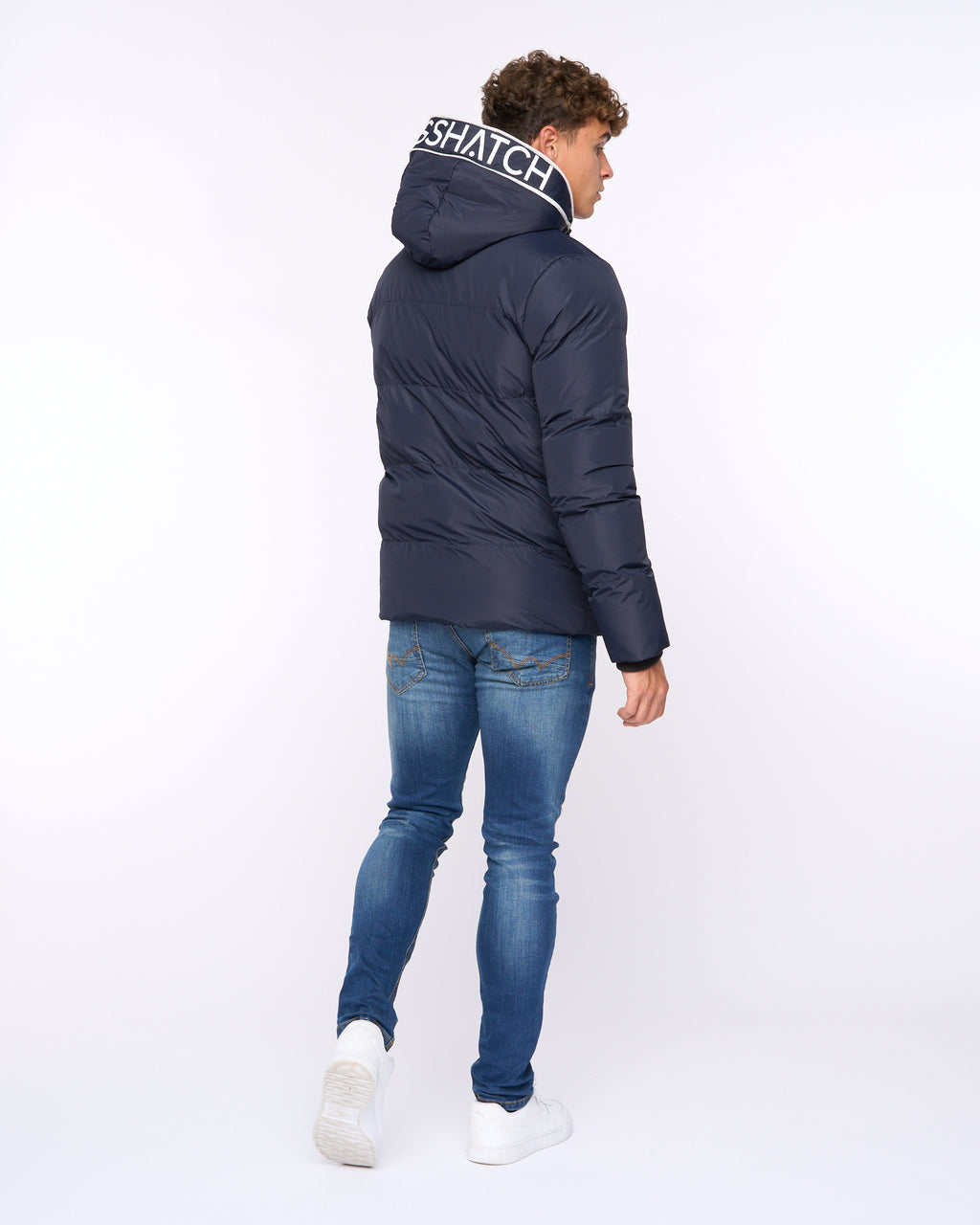 Crosshatch Sandbox Hooded Jacket Navy