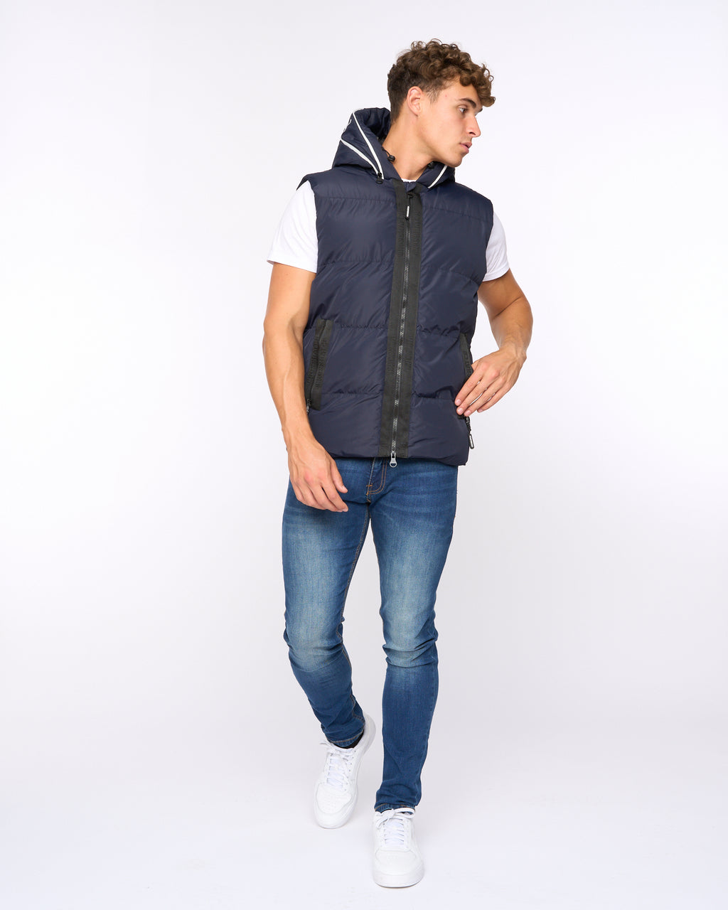 Crosshatch Sandbox Gilet Navy