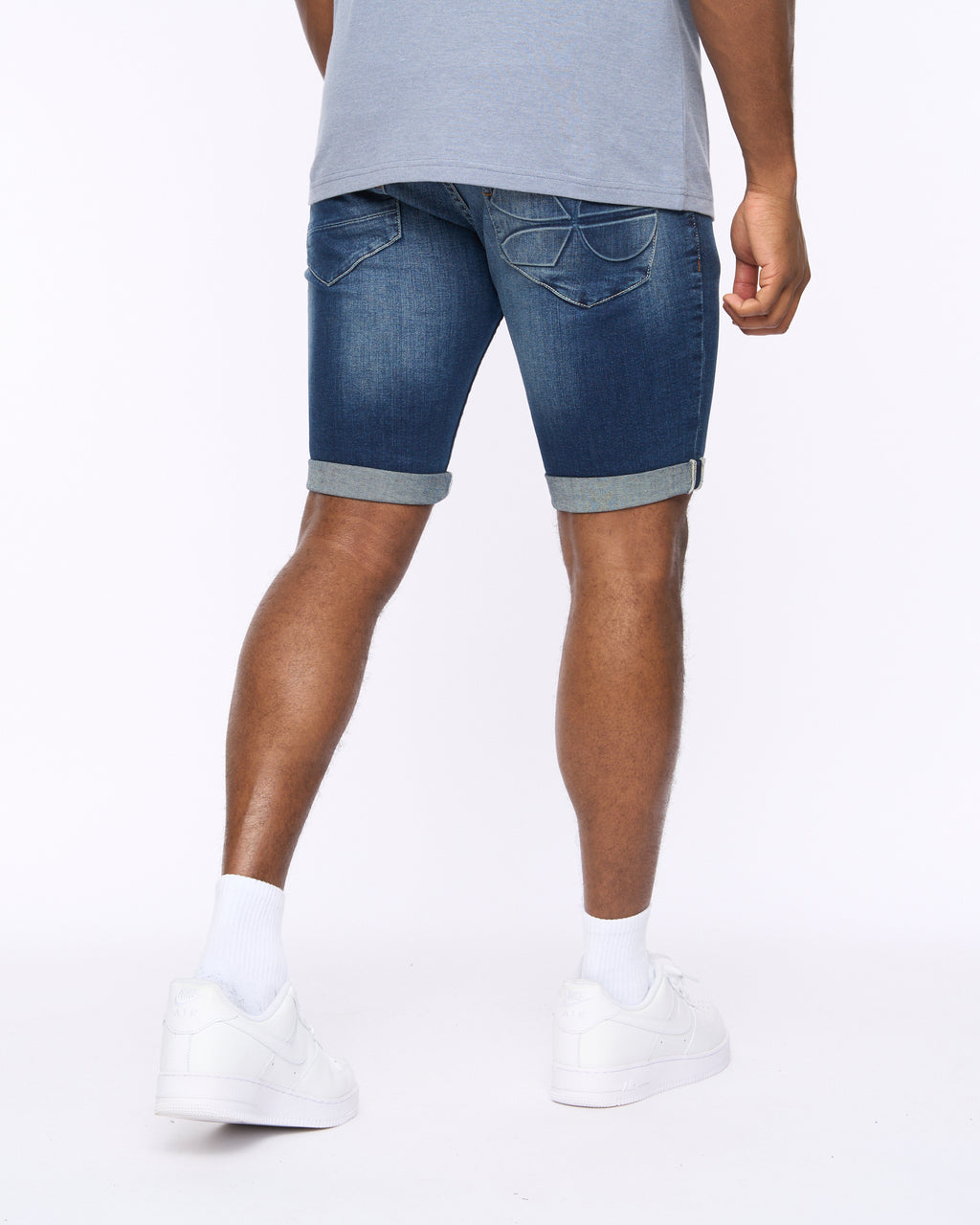 Tomwin Denim Shorts Dark Wash