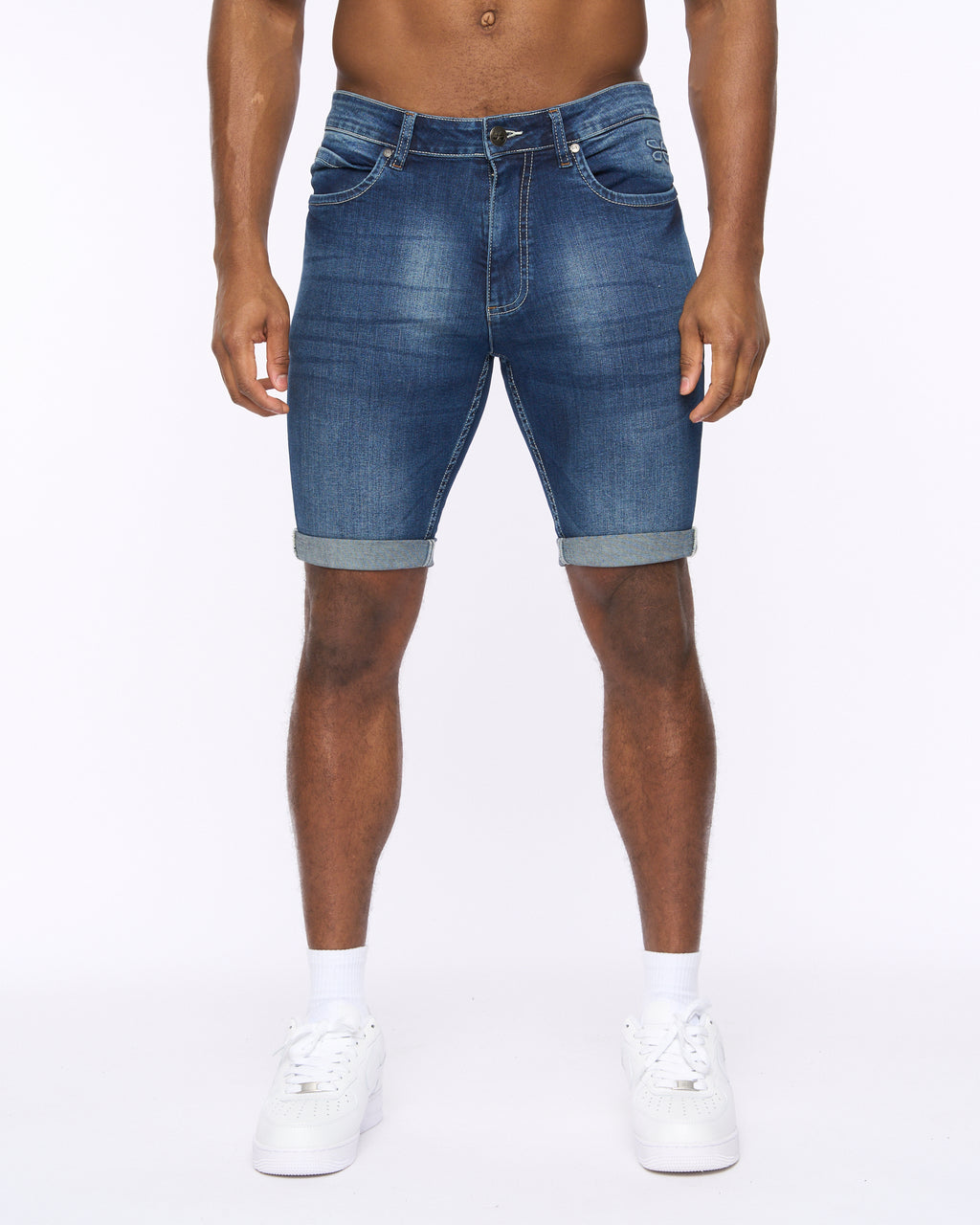 Tomwin Denim Shorts Dark Wash