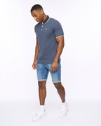 Crosshatch Tonwin Denim Shorts Mid  Wash