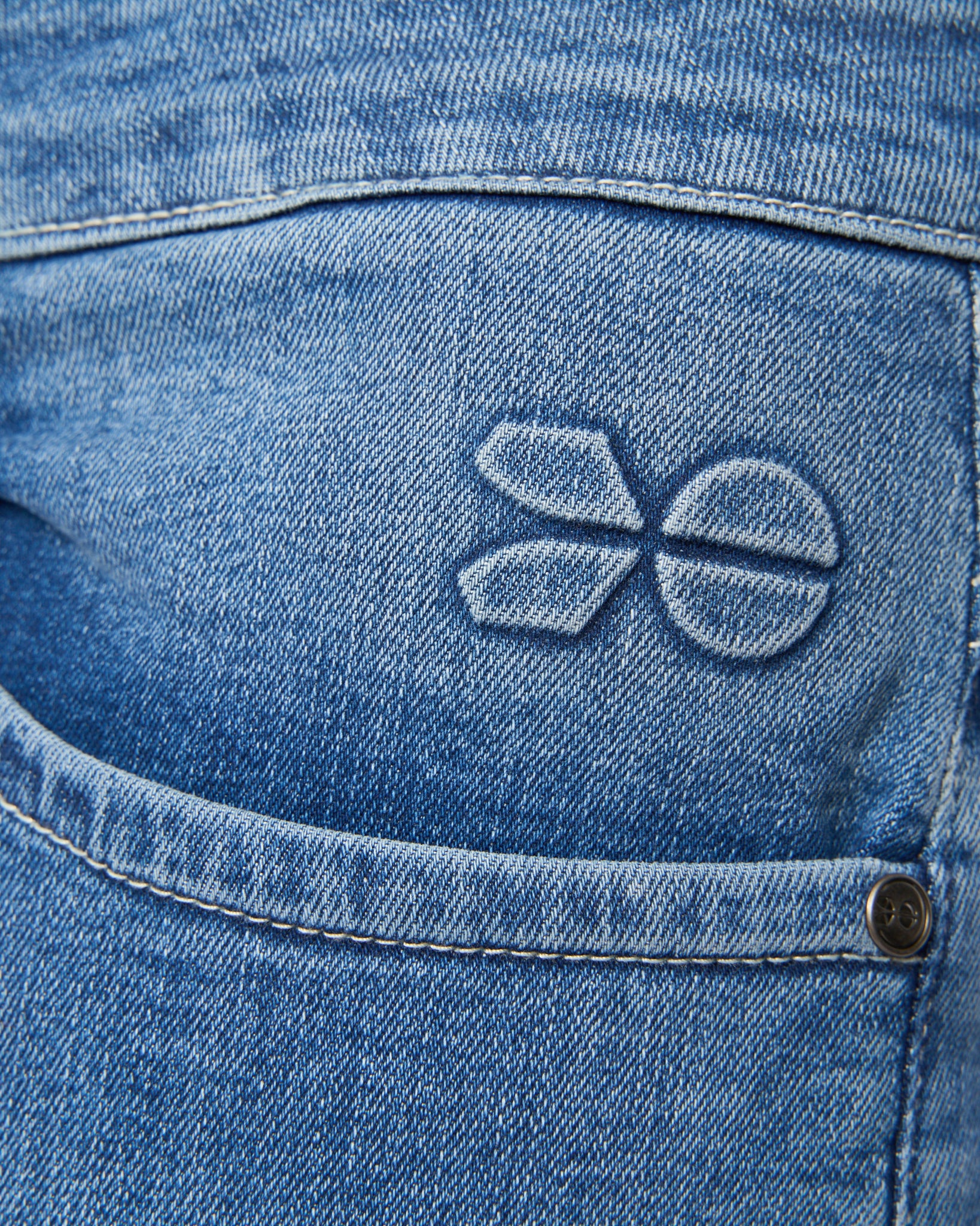Crosshatch Tonwin Denim Shorts Mid  Wash