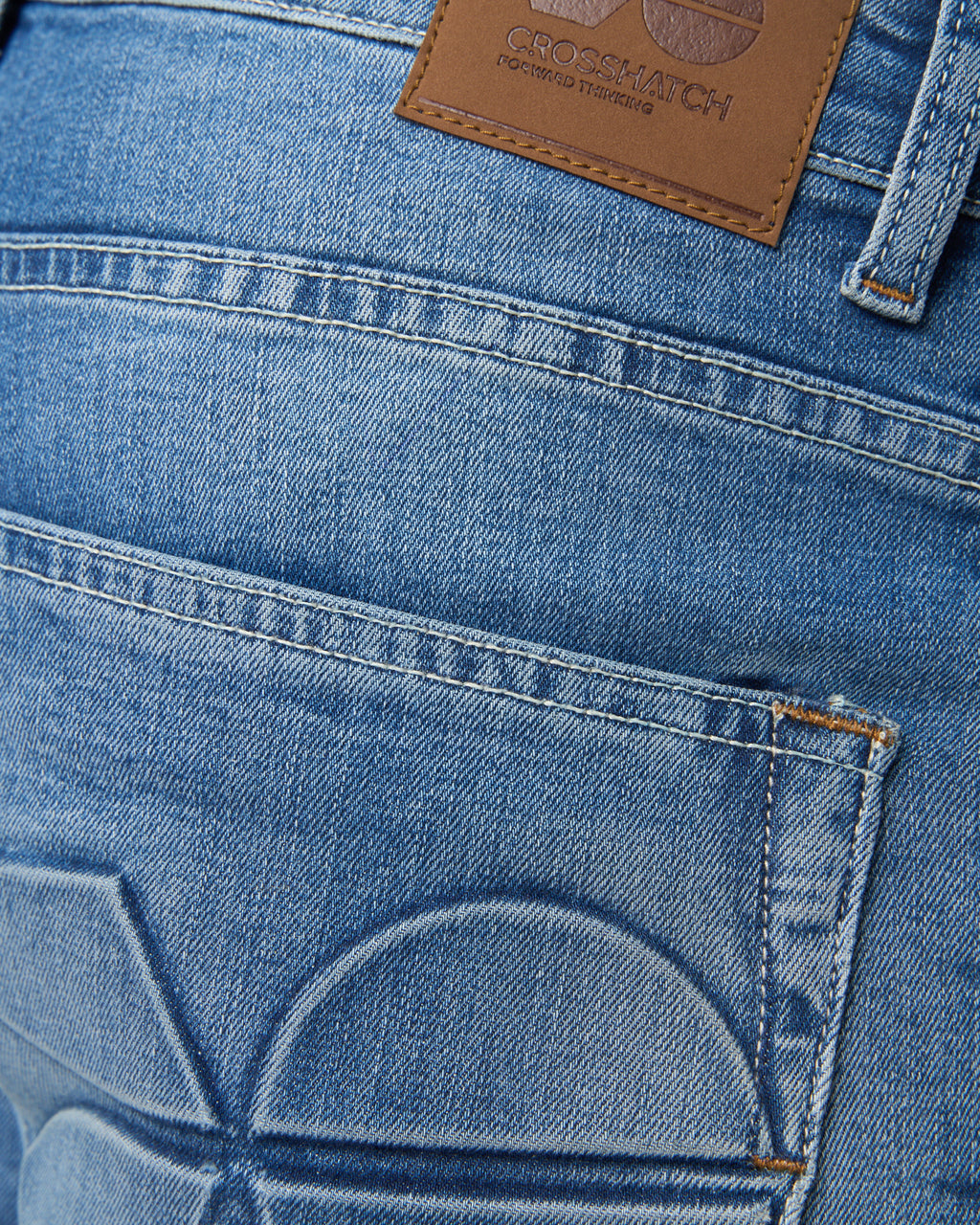 Crosshatch Tonwin Denim Shorts Mid  Wash