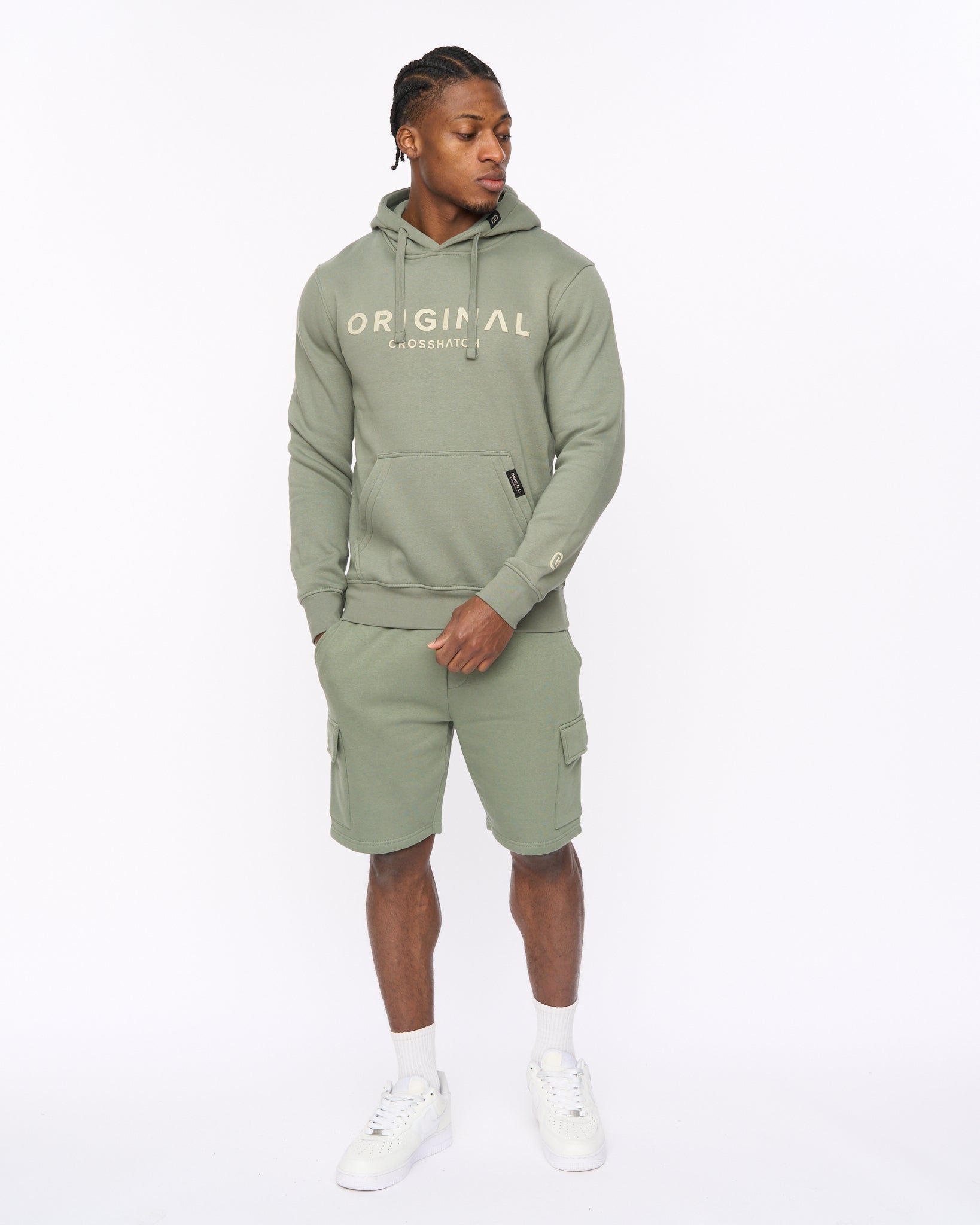 Crosshatch Bardon Hoodie - Olive