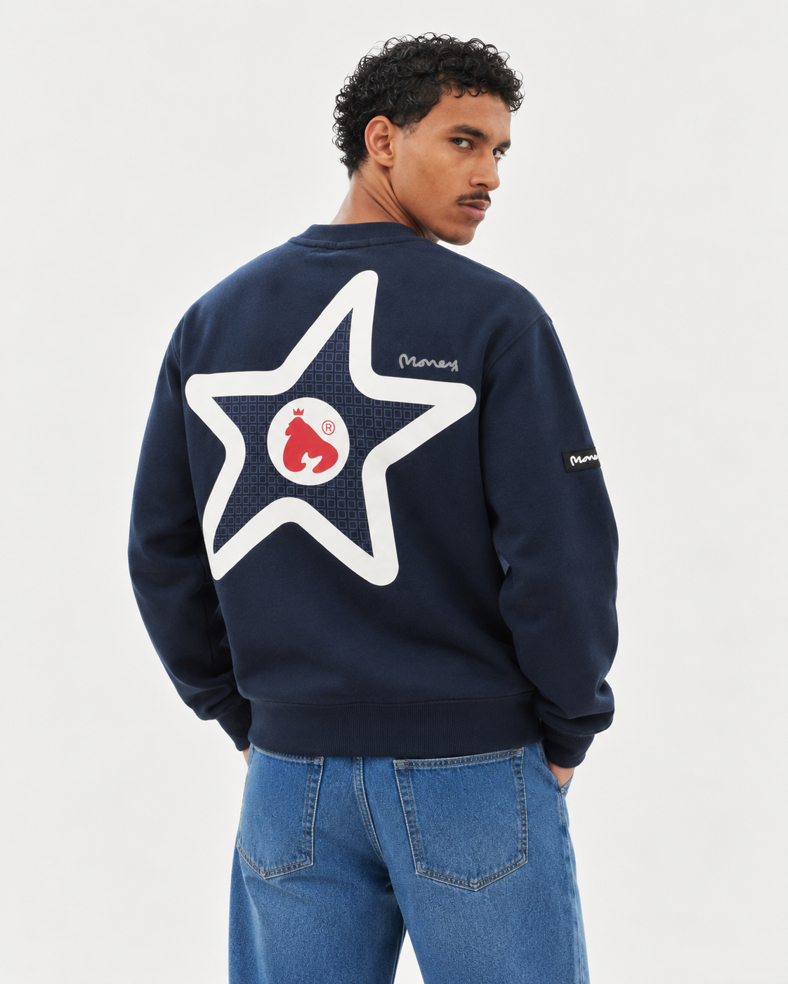 Money Sig Star Crew   Navy