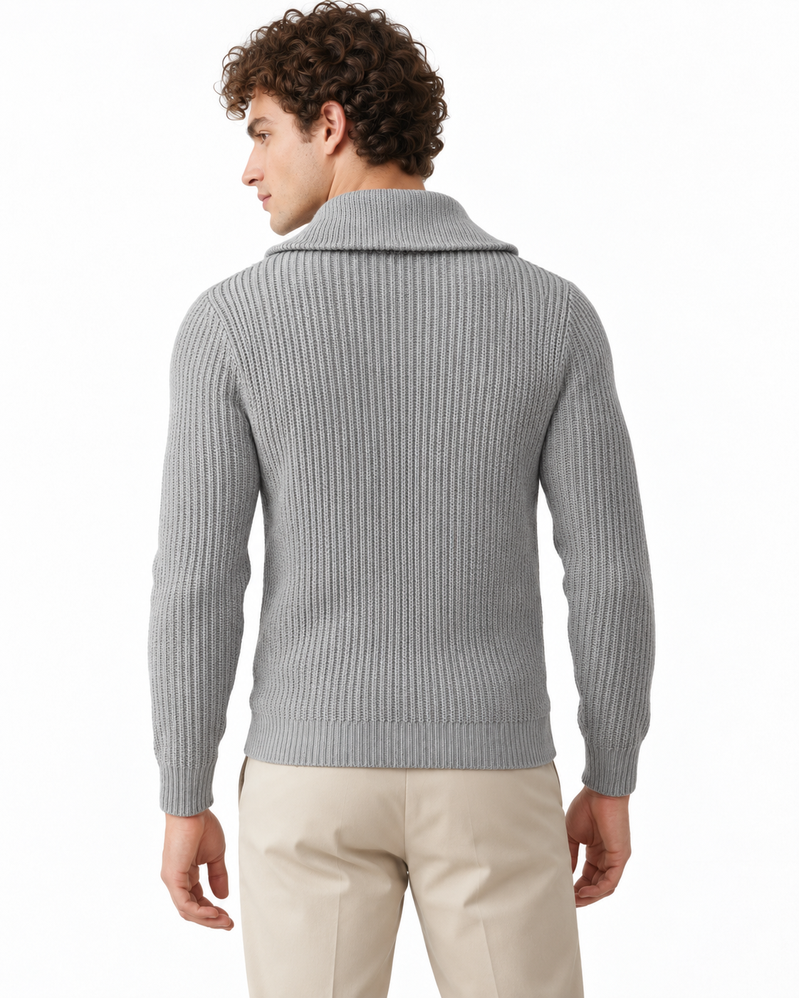 Soulstar Refined Knit Zip Grey