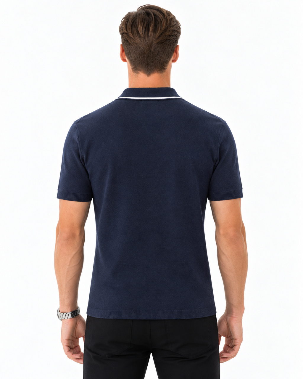 Soulstar Togane Knit Polo  Navy