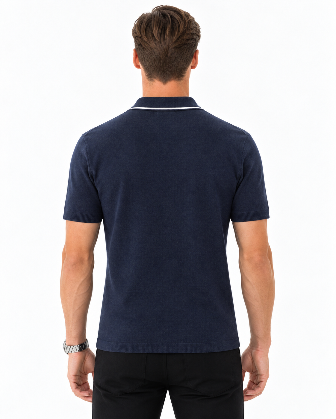 Soulstar Togane Knit Polo  Navy