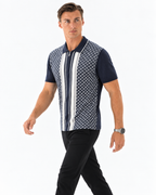 Soulstar Togane Knit Polo  Navy