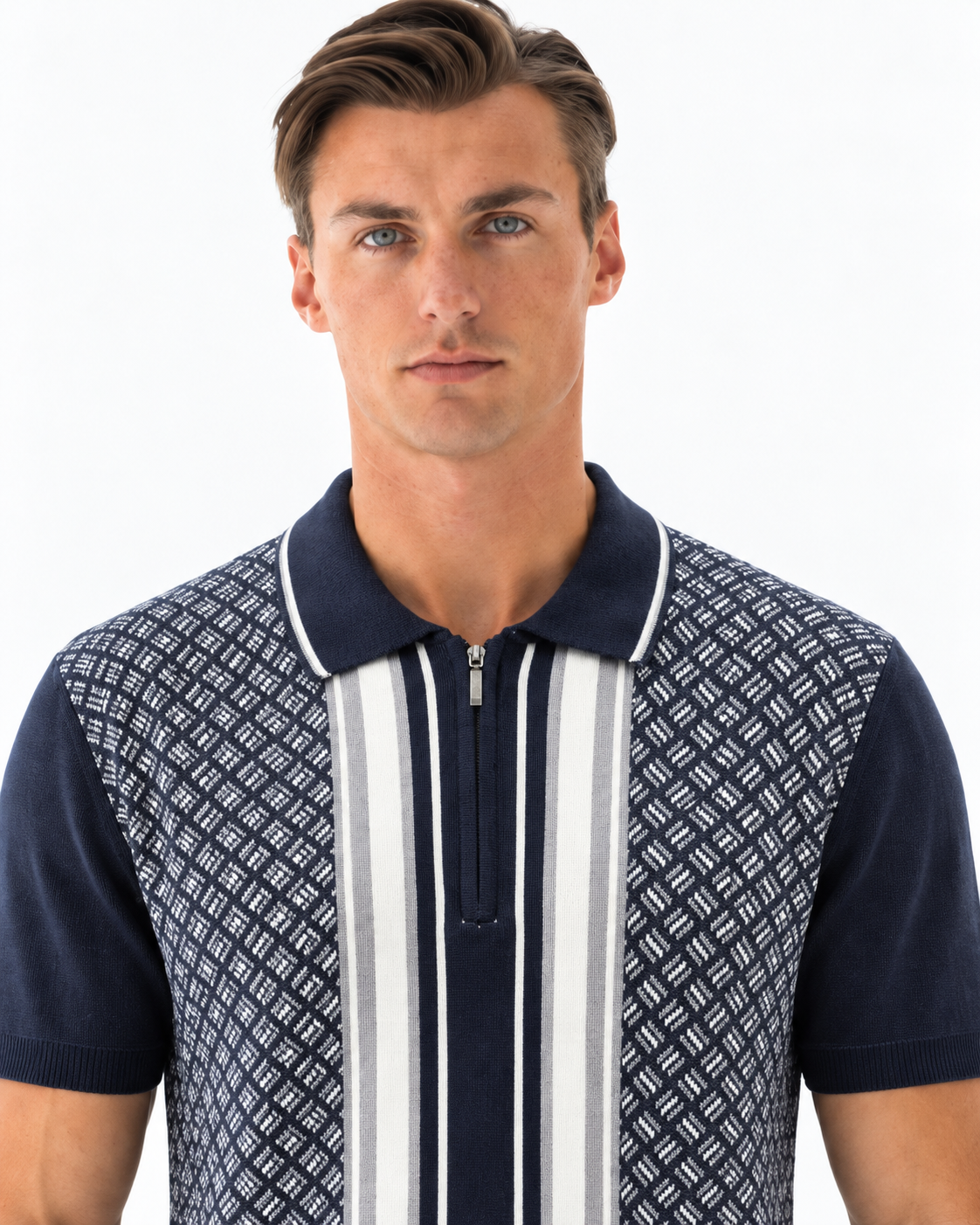 Soulstar Togane Knit Polo  Navy