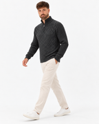 Soulstar half zip Rock Knit Grey