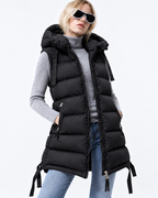 Longline Padded Gilet – Black