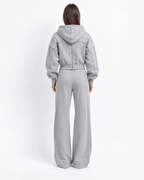 Zip-Up Hoodie & Wide-Leg Jogger Set BS056