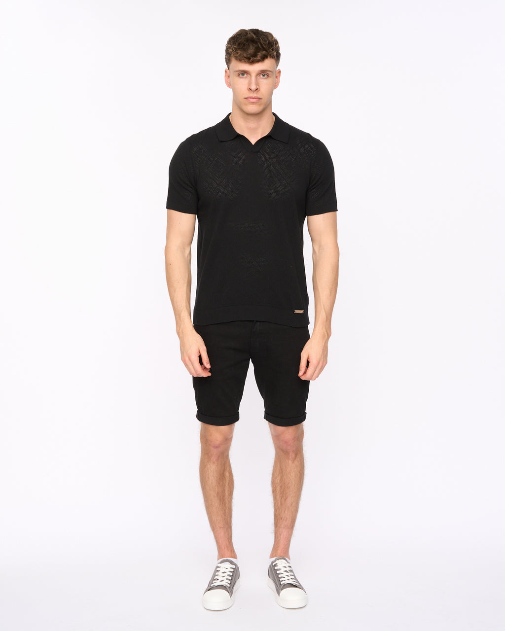 Dedham Knit Polo Black